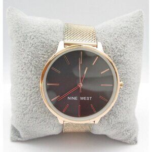 Women Nine West Quartz WR Analog 37mm Round Watch (H505) "New Battery"